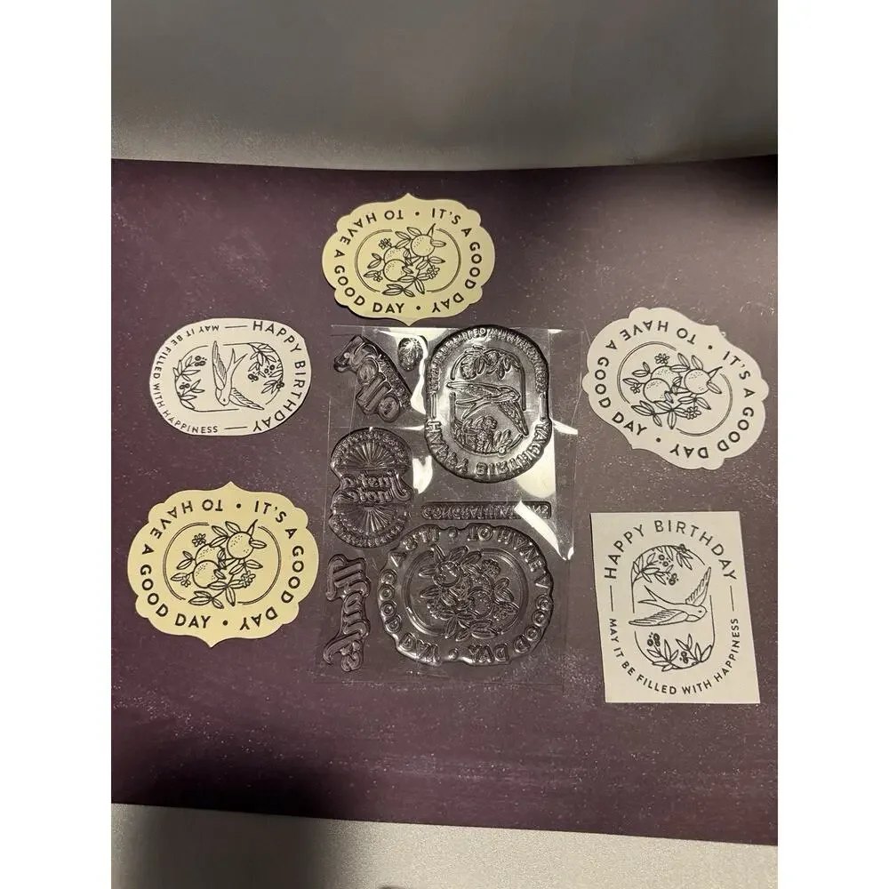 Stampin' Up! Filled With Happiness Photopolymer Stamp Set #162915 Complete